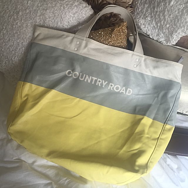 country road beach bag