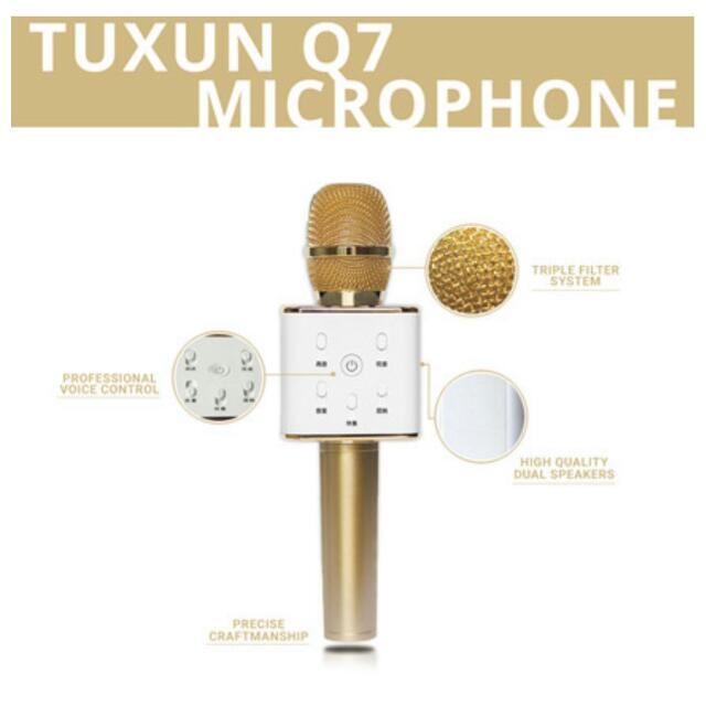 TUXUN Q7 Mini KTV Karaoke Wireless Bluetooth Microphone with Mic