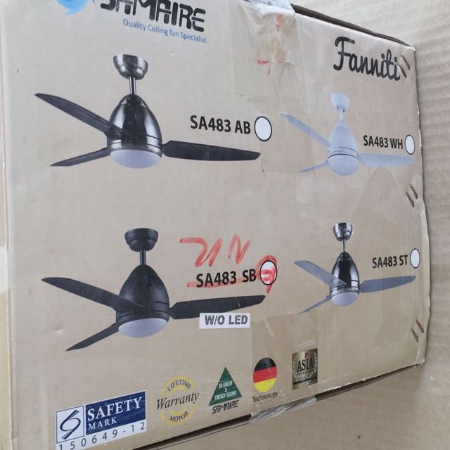 Samhire Black Ceiling Fan Strong Motor Furniture Others On Carou Photo