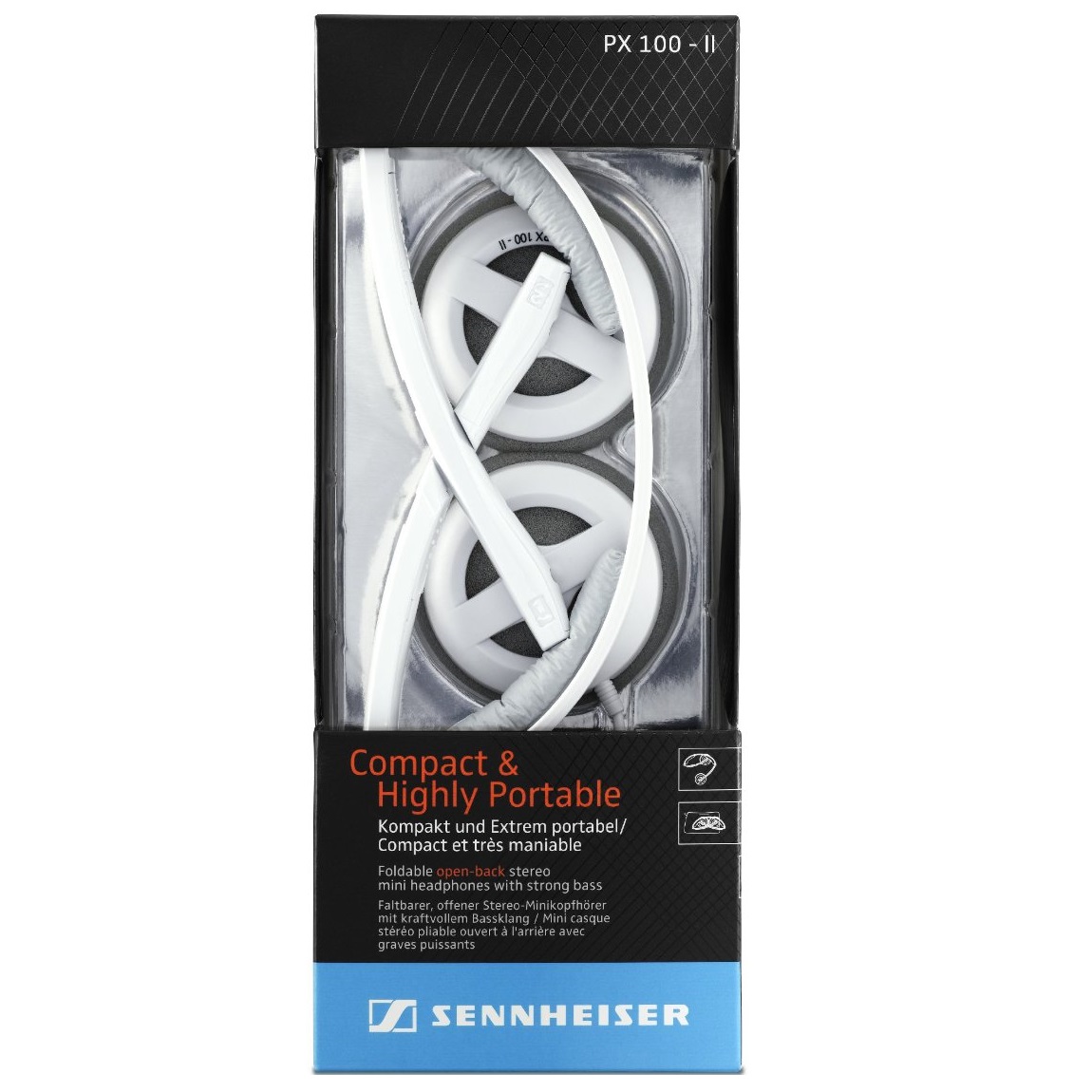Sennheiser Foldable Open Stereo Mini Headphones PX100II Putih Head, Elektronik, Audio di