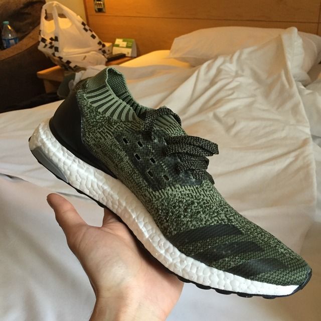 ultra boost uncaged olive green
