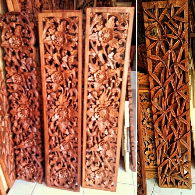 Bali Wall Wood Carving Design Craft Others On Carousell