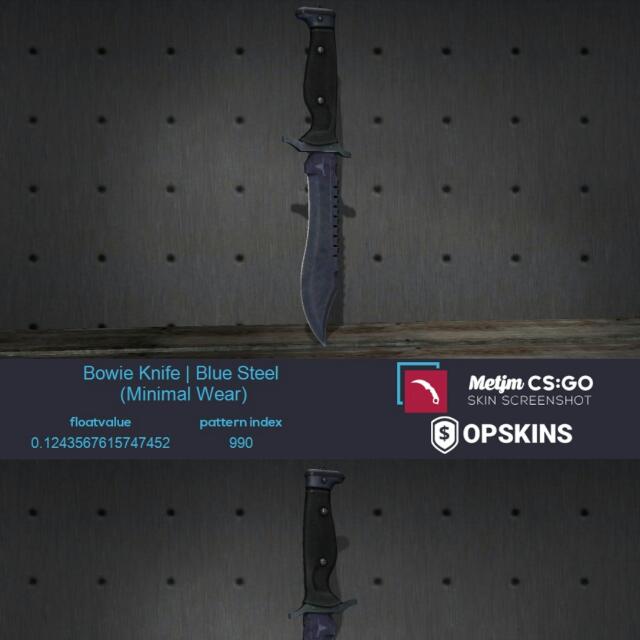 Csgo Bowie Knife Blue Steel Mw Toys Games Video Gaming Gaming Accessories On Carousell