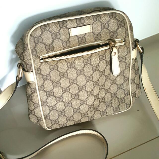 gucci canvas sling bag