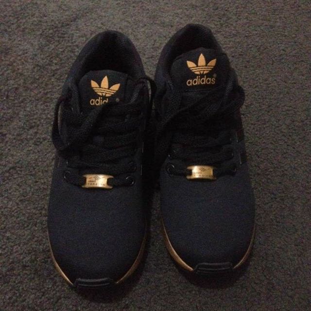 black and rose gold adidas shoes