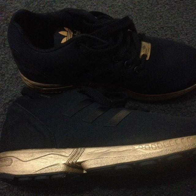 RARE Adidas ZX Flux Rose gold Black Women s Fashion Shoes on Carousell