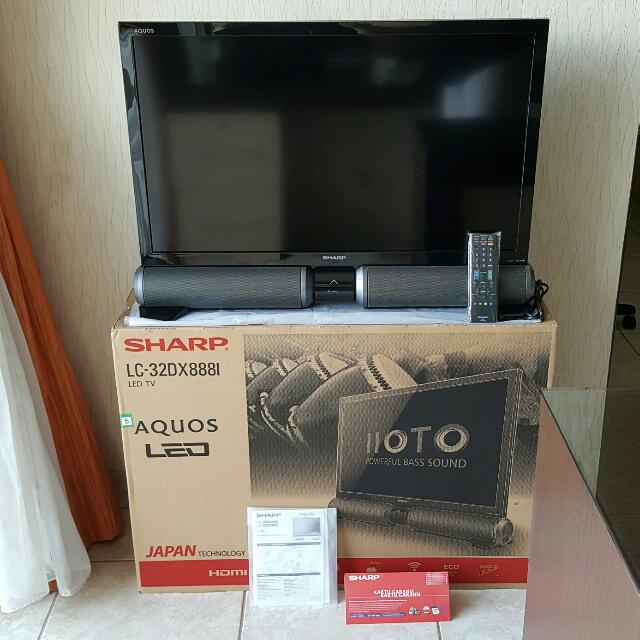 Sharp 32 Inch Led Tv Lc 32dx888i Elektronik Tv Perlengkapan