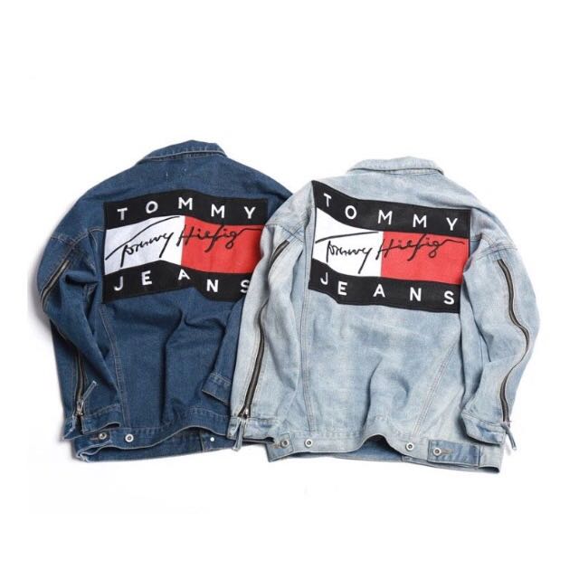 denim jacket tommy hilfiger logo