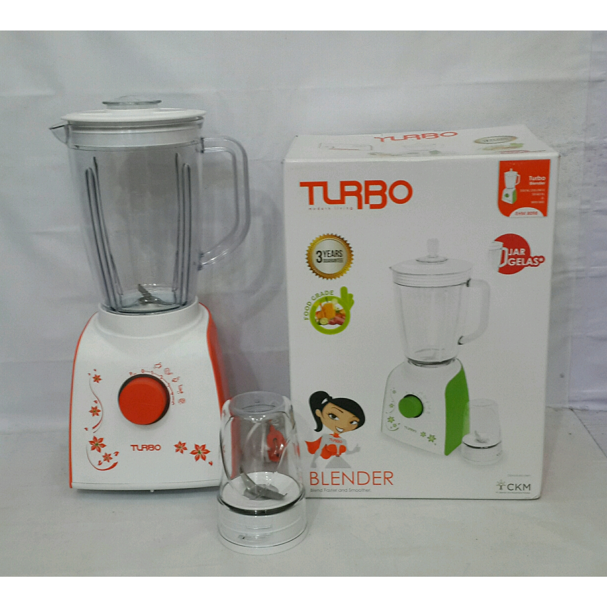 Turbo Blender Gelas Plastik Dry Mill Ehm 8099 Blender Juicer