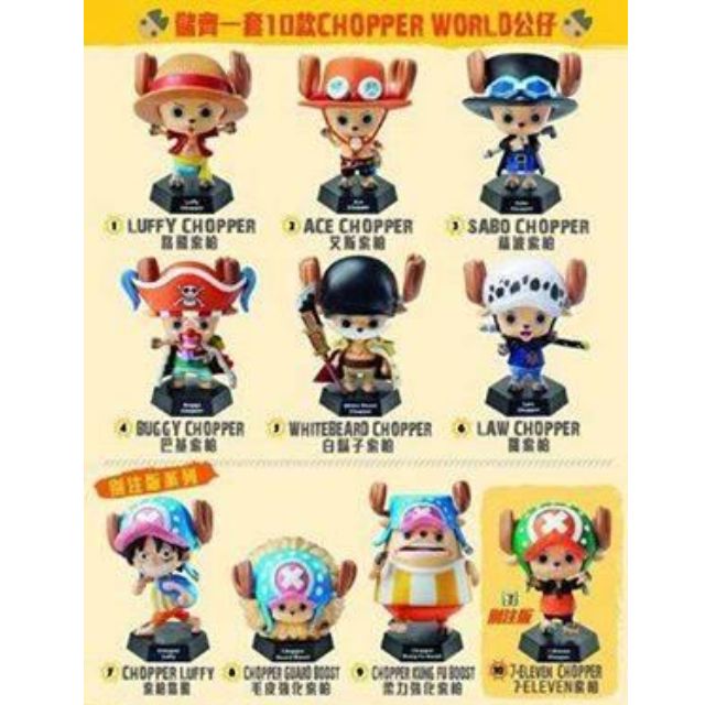 7 11 One Piece 海賊王新世界new World Chopper World 喬巴索帕路飛711 7 Eleven換購 玩具 遊戲類 玩具 Carousell