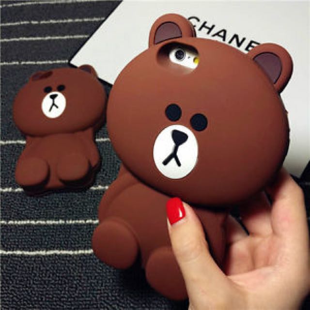 line brown bear iphone 6plus phone case