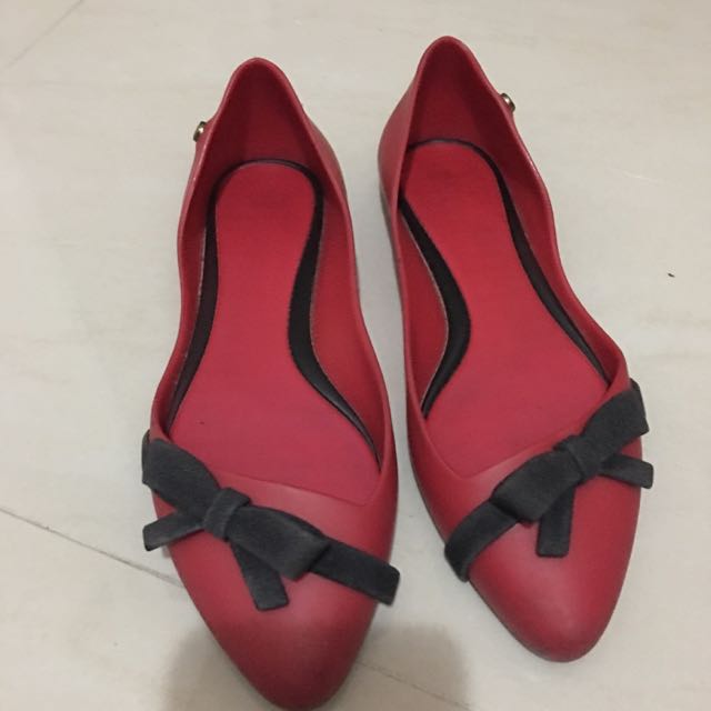 Melissa REd shoes, Women's Fashion, Footwear, Flats on Carousell