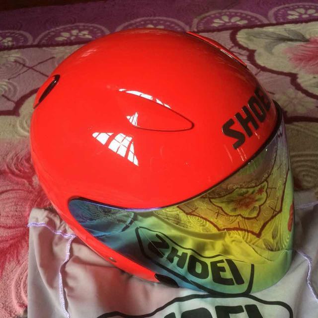Shoei fire clearance orange visor