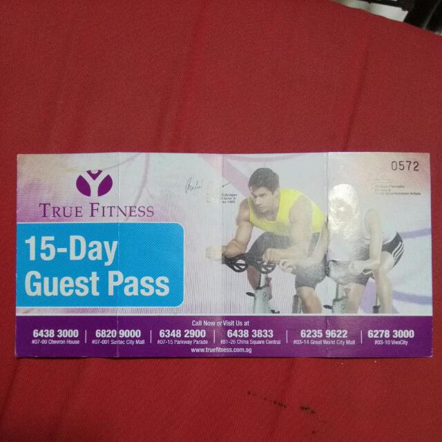True Fitness Guest Pass, Tickets & Vouchers, Vouchers on Carousell