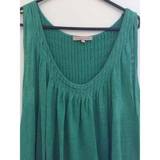 Beautiful SANDRO Dress 100% Linen Green Beach Summer French 10