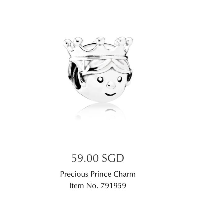 charm pandora prince charm pandora prince