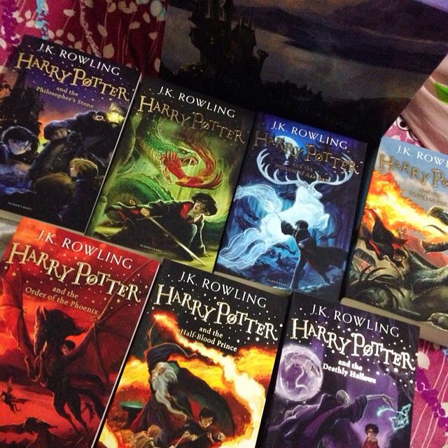 Harry Potter Bloomsbury Paperback Box Set Books 1 7 Books Stationery Fiction On Carousell