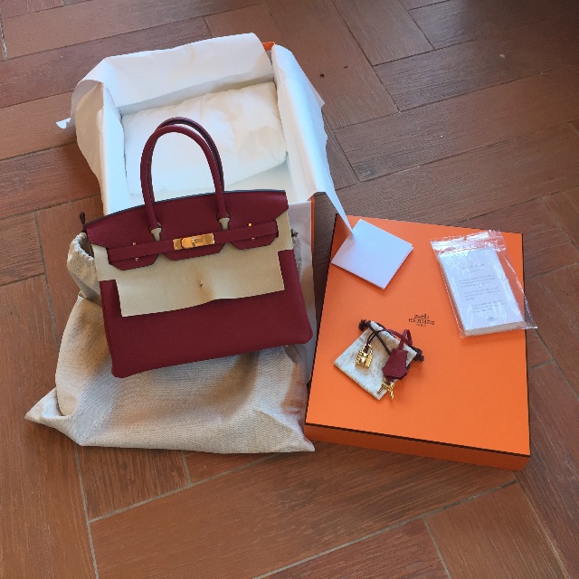 Rouge Grenat Togo Birkin 35 Gold Hardware, 2016