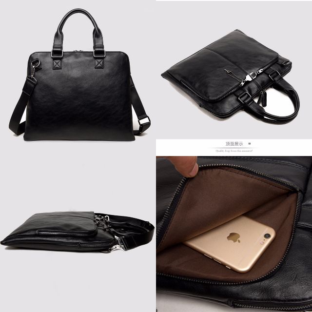 Korean Stylish Ultralight Briefcase (Black), Men's Fashion, Bags