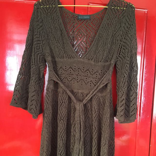 long sleeve knit dress Women's Casual V Neck Dresses Mini Cocktail Dresses On Color:Custom Color MACYM
