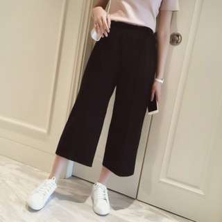 ☑️ [BN] BASIC CULOTTE CASUAL STRAIGHT FLARE BOTTOM PANTS