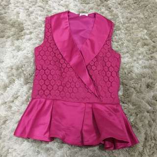 Vest Peplum Top