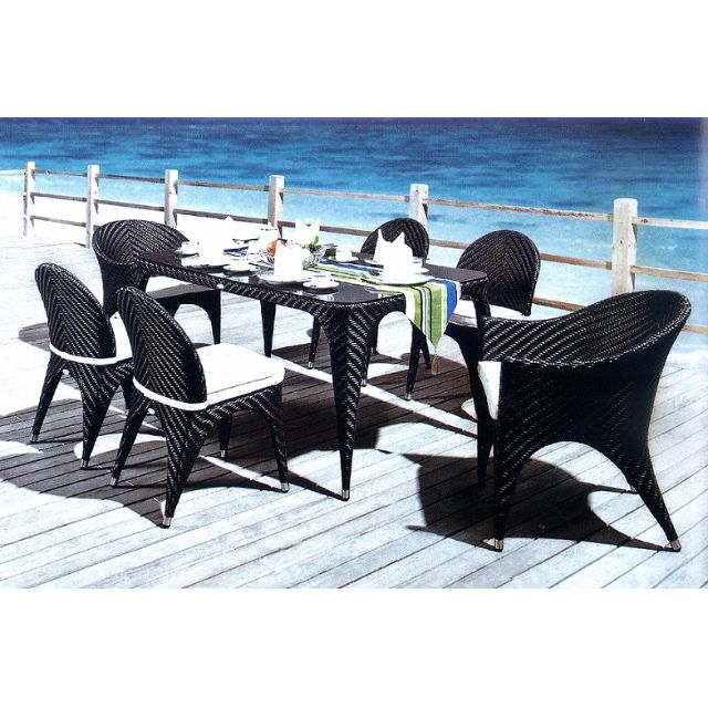 Aluminium Frame Deluxe Patio Dining Set Outdoor Furniture Balcony Brand New Tables Chairs On Carou Aluminium Frame Deluxe Patio Dining Set, Aluminium Patio Dining Sets