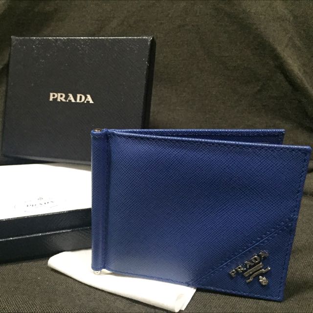 Reserved Prada Men S Bifold Wallet With Money Clip In - 