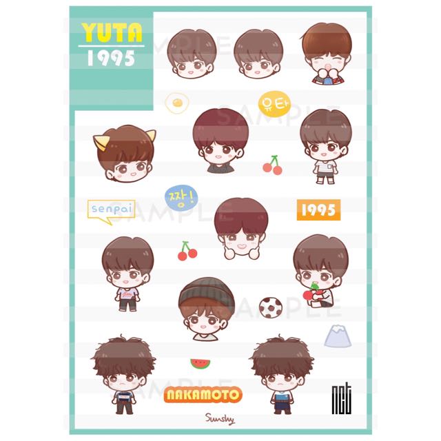 CLOSED [!] [SG GO] NCT TEN JAEHYUN & YUTA Stickers by Sunshy ...