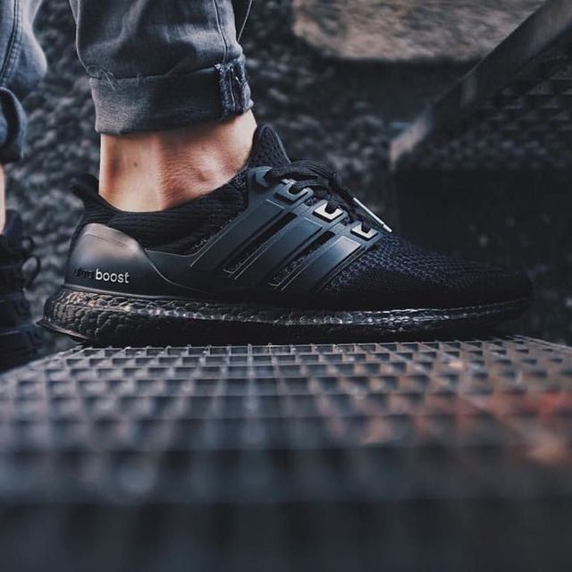 Adidas Ultraboost All Black Uk 8 Men s Fashion Footwear