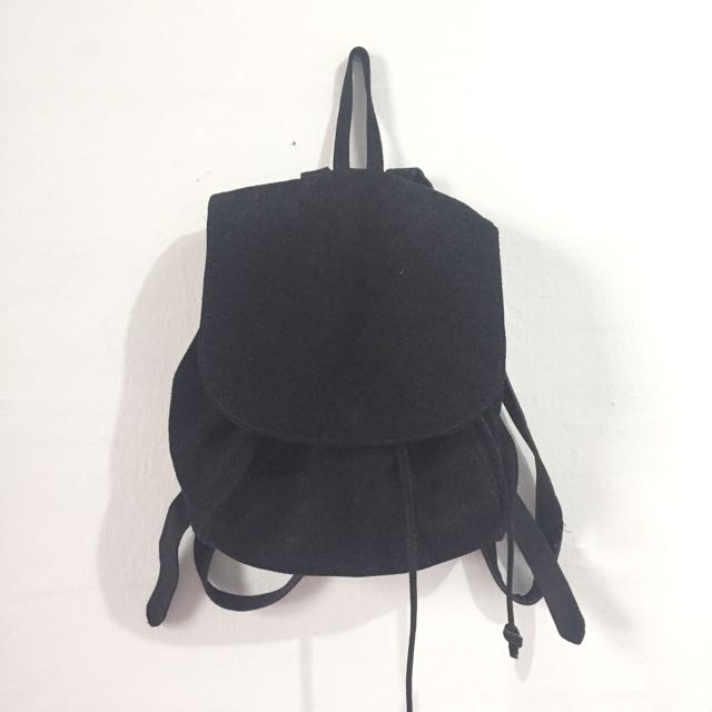 suede backpack women's