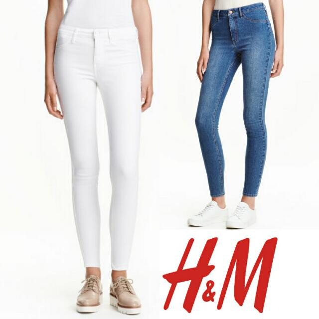 h&m regular waist skinny jeans