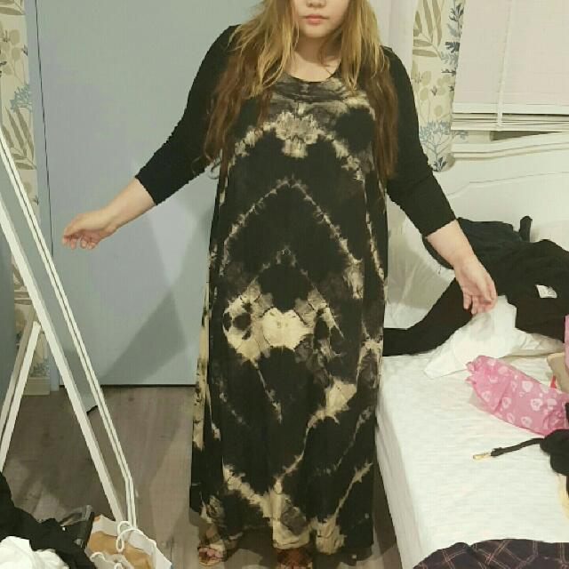 Plus Size Uk 16 To Uk 22 Bohemian Style Sleeveless Dress Women S