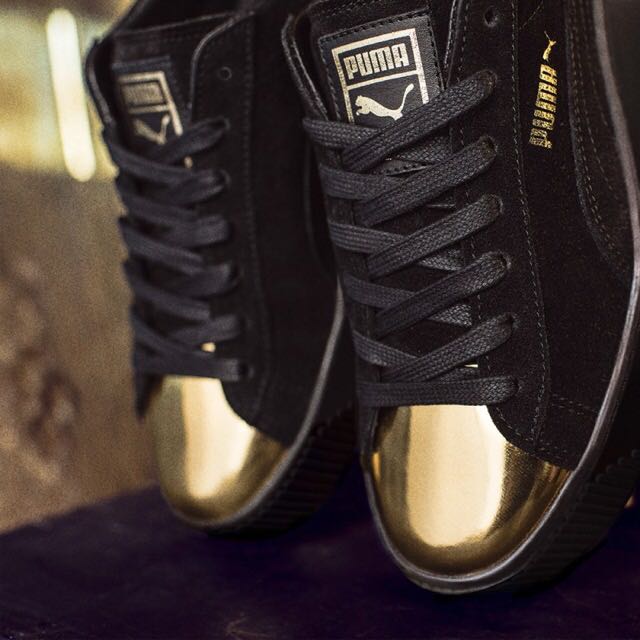 Puma gold toe sneakers discount