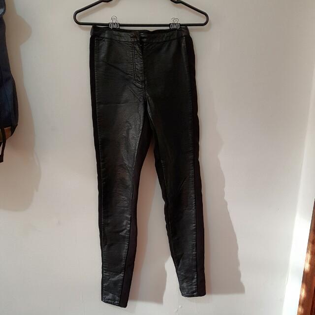 Womens Soft Faux Leather Leggings High Waisted Leather Pants Pu Slim Pleather  Pants S3xl  Fruugo NZ