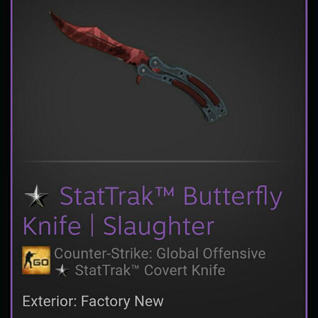 CsGo St Butterfly Knife Slaughter, Video Gaming, Video Game Consoles