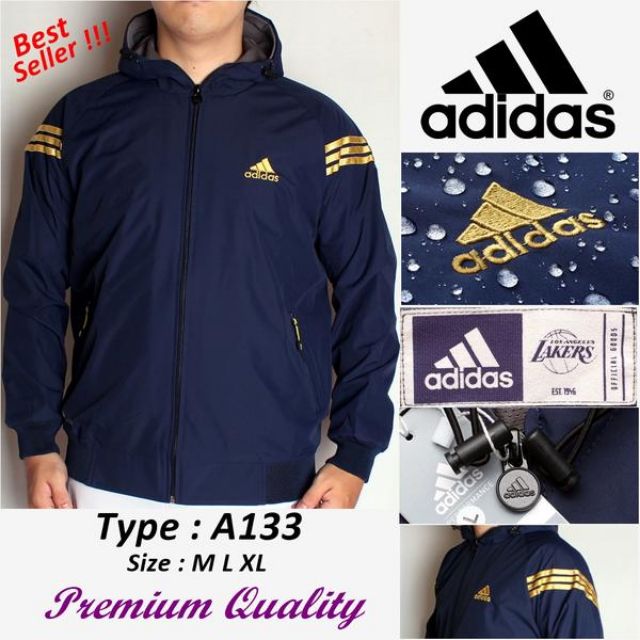 Jaket Adidas Waterproof Windbreaker A106 Olshop Fashion