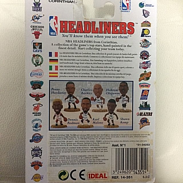 NBA Headliners Classics Scottie PIppen, Hobbies & Toys, Toys & Games