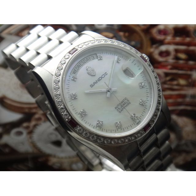 Sandoz watch sapphire crystal top