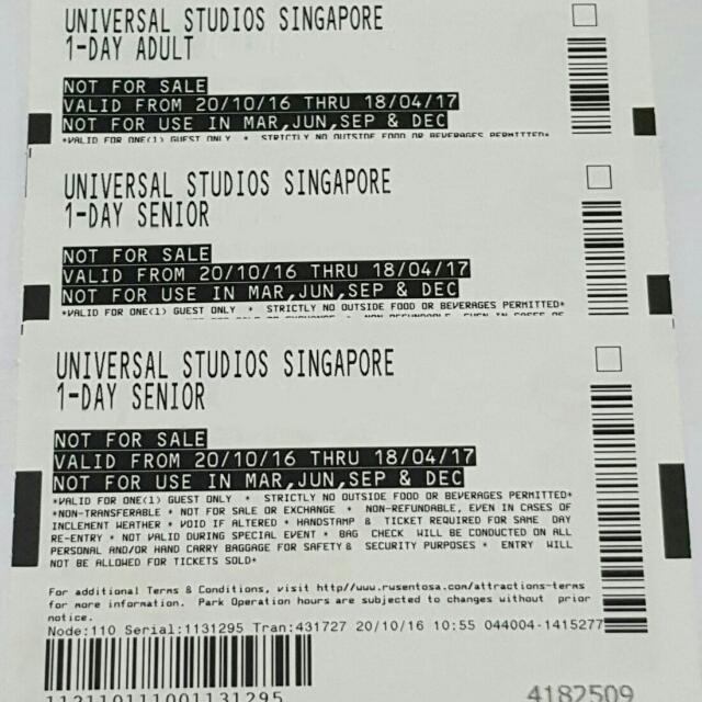 Universal Studios Singapore Tickets Entertainment Attractions On Carousell