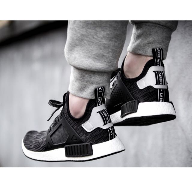 Authentic Adidas NMD XR1 Primeknit Black Silver Men s Fashion