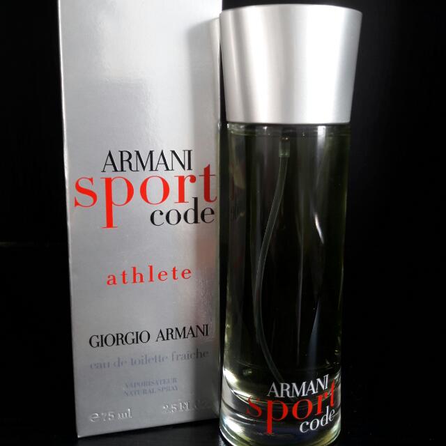 Giorgio Armani Sport Code Athlete, Men's Fashion, Activewear on Carousell