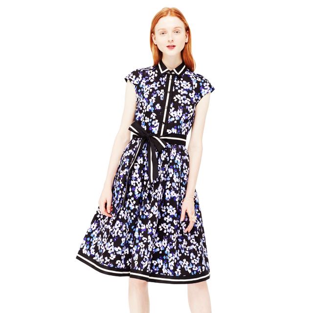 Kate Spade New York - Hydrangea Print Belted Cotton Shirt Dress, Women's  Fashion, Tops, Sleeveless on Carousell
