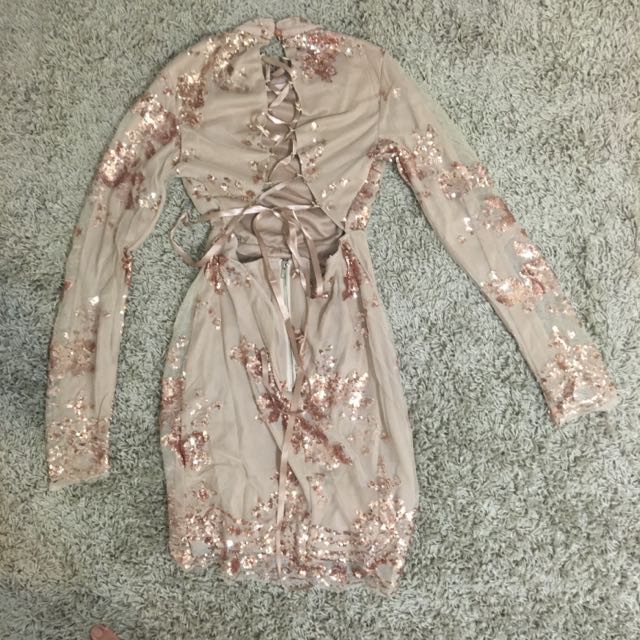 rose gold nye dress
