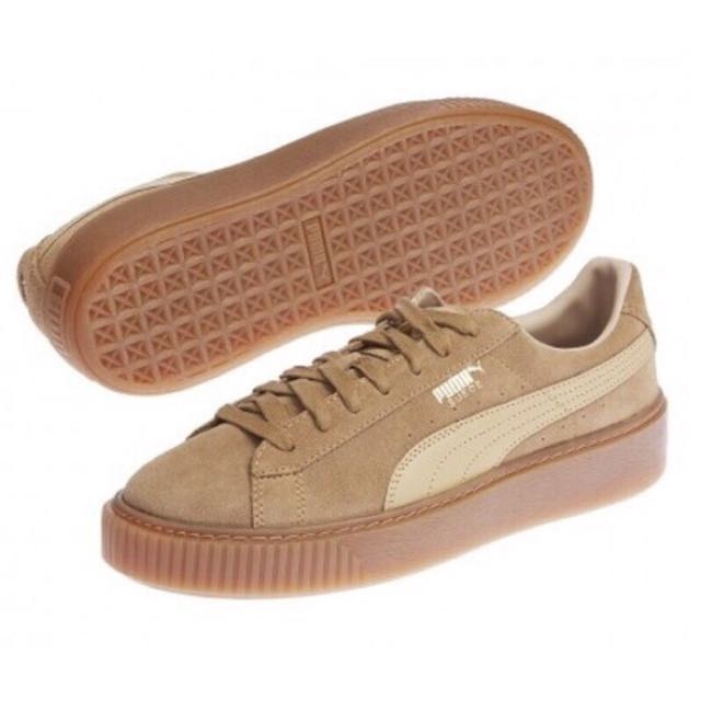 韓國限定puma Suede Platform 焦糖底厚底鞋 運動休閒 運動鞋在旋轉拍賣