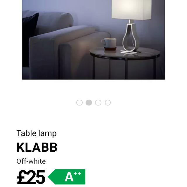 Sold A Pair Of Ikea Klabb Table Lamps, Ikea Klabb Table Lamp Bulb Type