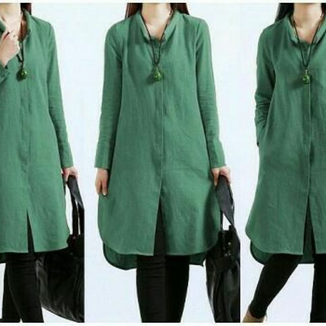Baju Wanita Murah Pakaian Wanita Atasan Long Tunik Nariko Green Cantik Murah Fashion Cewek Harga 75ribu Bahan Katun Denim Ukuran Xl Olshop Fashion Olshop Wanita Di Carousell