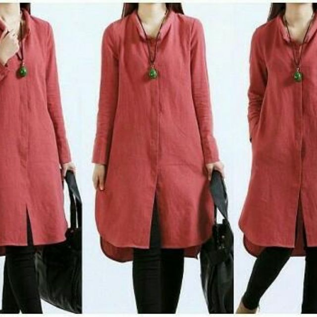 Baju Wanita Murah Pakaian Wanita Atasan Long Tunik Nariko Red Cantik Murah Fashion Cewek Harga 75ribu Bahan Katun Denim Ukuran Xl Olshop Fashion Olshop Wanita Di Carousell