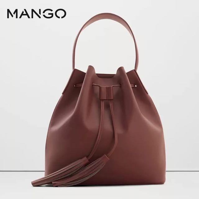 Maroon bucket bag outlet