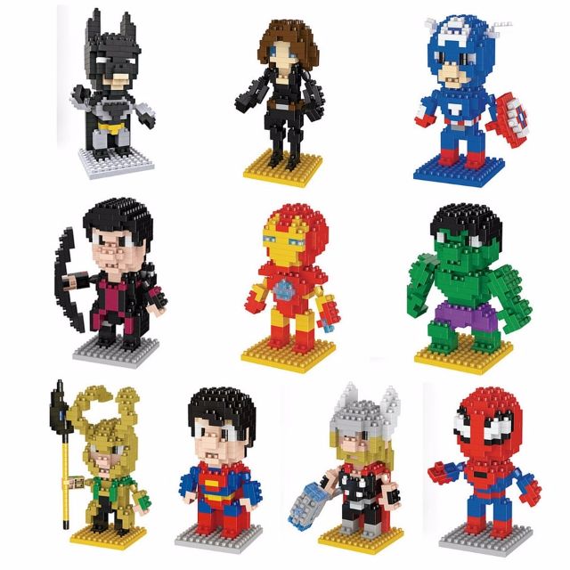 Christmas Gift Ideas Nano Pokemon Superhero Block Toys Kids Etc Building Mini Avengers Batman Superman Hulk Captain America Thor Loki Iron Man Hawkeye Spiderman Marvel Diamond Star Wars Toys Games Bricks